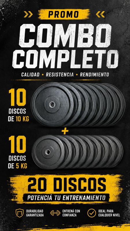 COMBO 150 KG DISCOS BUMPER COMBO 150 KG DISCOS BUMPER
