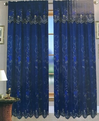 Embroidered Panel with attached valance