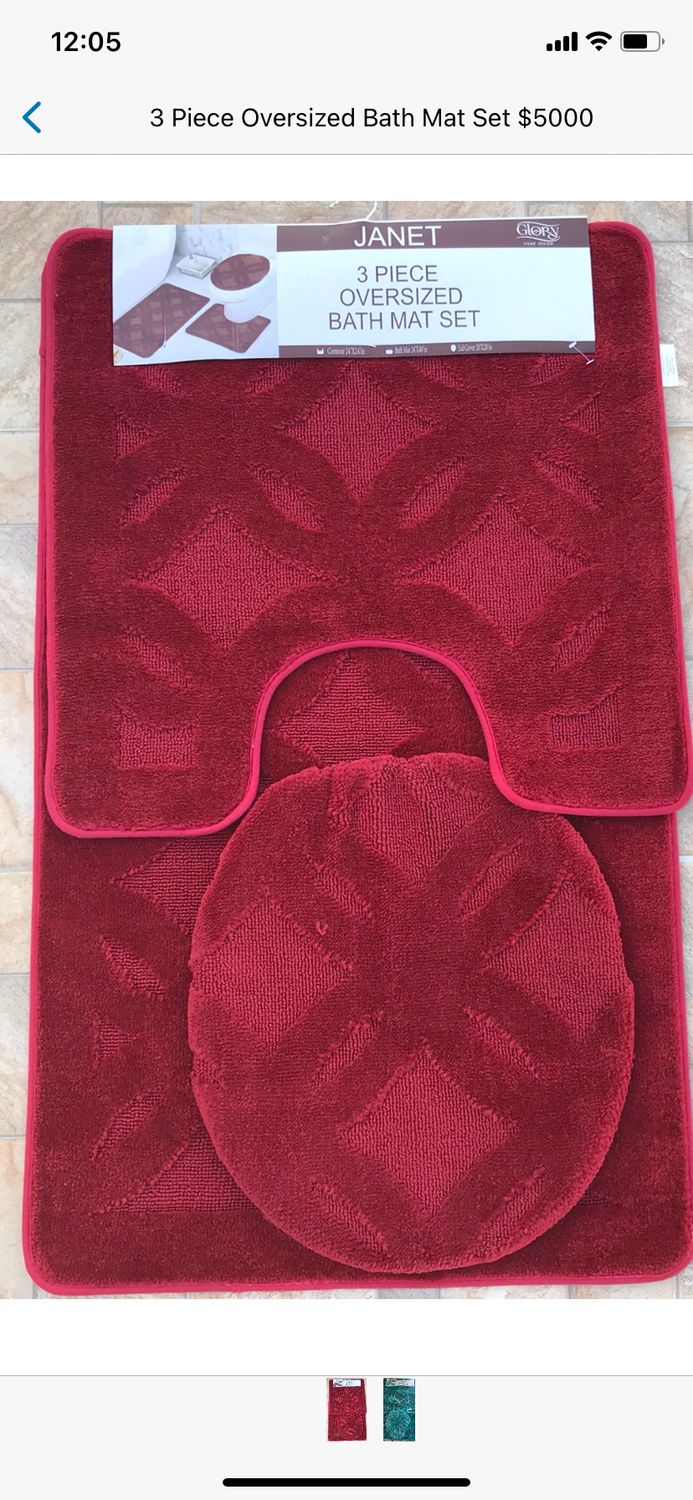 3pc Bath Mat Set