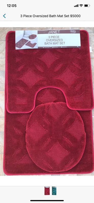 3pc Bath Mat Set