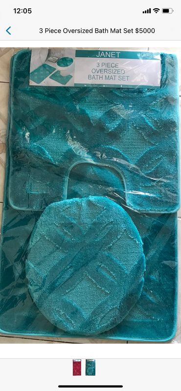 3Pc Bath Mat Set