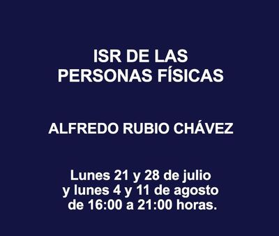 ISR DE LAS PERSONAS FÍSICAS