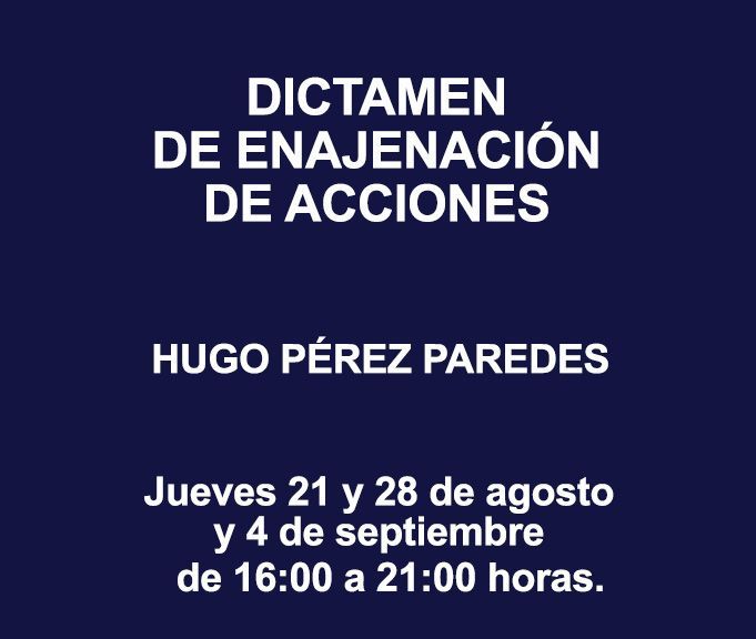 DICTAMEN DE ENAJENACIÓN DE ACCIONES