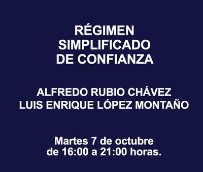 RÉGIMEN SIMPLIFICADO DE CONFIANZA