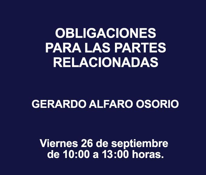 OBLIGACIONES PARA LAS PARTES RELACIONADAS