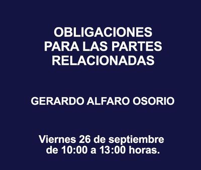 OBLIGACIONES PARA LAS PARTES RELACIONADAS