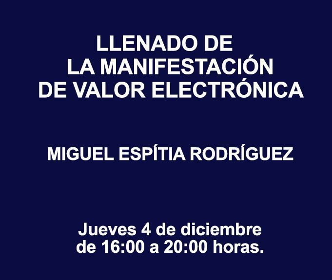 LLENADO DE LA MANIFESTACIÓN DE VALOR ELECTRÓNICA