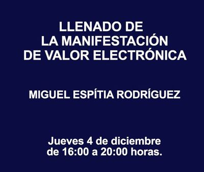 LLENADO DE LA MANIFESTACIÓN DE VALOR ELECTRÓNICA