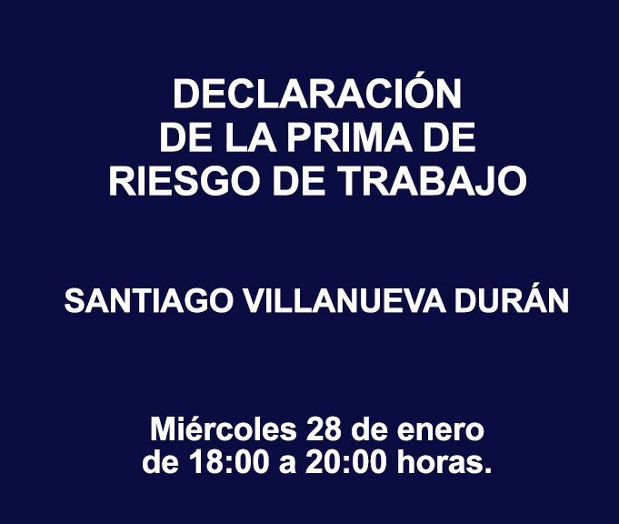 DECLARACIÓN DE LA PRIMA DE RIESGO DE TRABAJO 2026