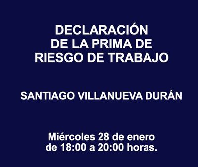 DECLARACIÓN DE LA PRIMA DE RIESGO DE TRABAJO 2026