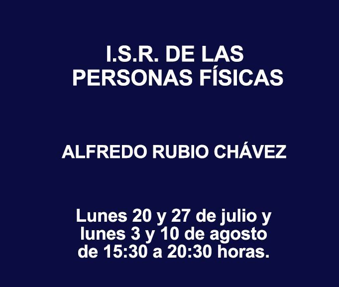 ISR DE LAS PERSONAS FÍSICAS