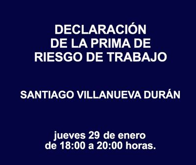 DECLARACIÓN DE LA PRIMA DE RIESGO DE TRABAJO 2026