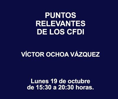 PUNTOS RELEVANTES DE LOS CFDI
