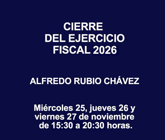 CIERRE DEL EJERCICIO FISCAL 2026