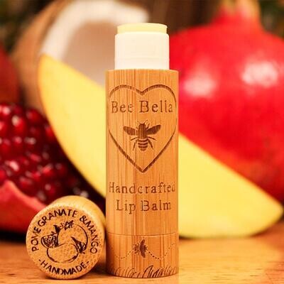 Bee Bella Handcrafted Lip Balm Mango & Pomegranate