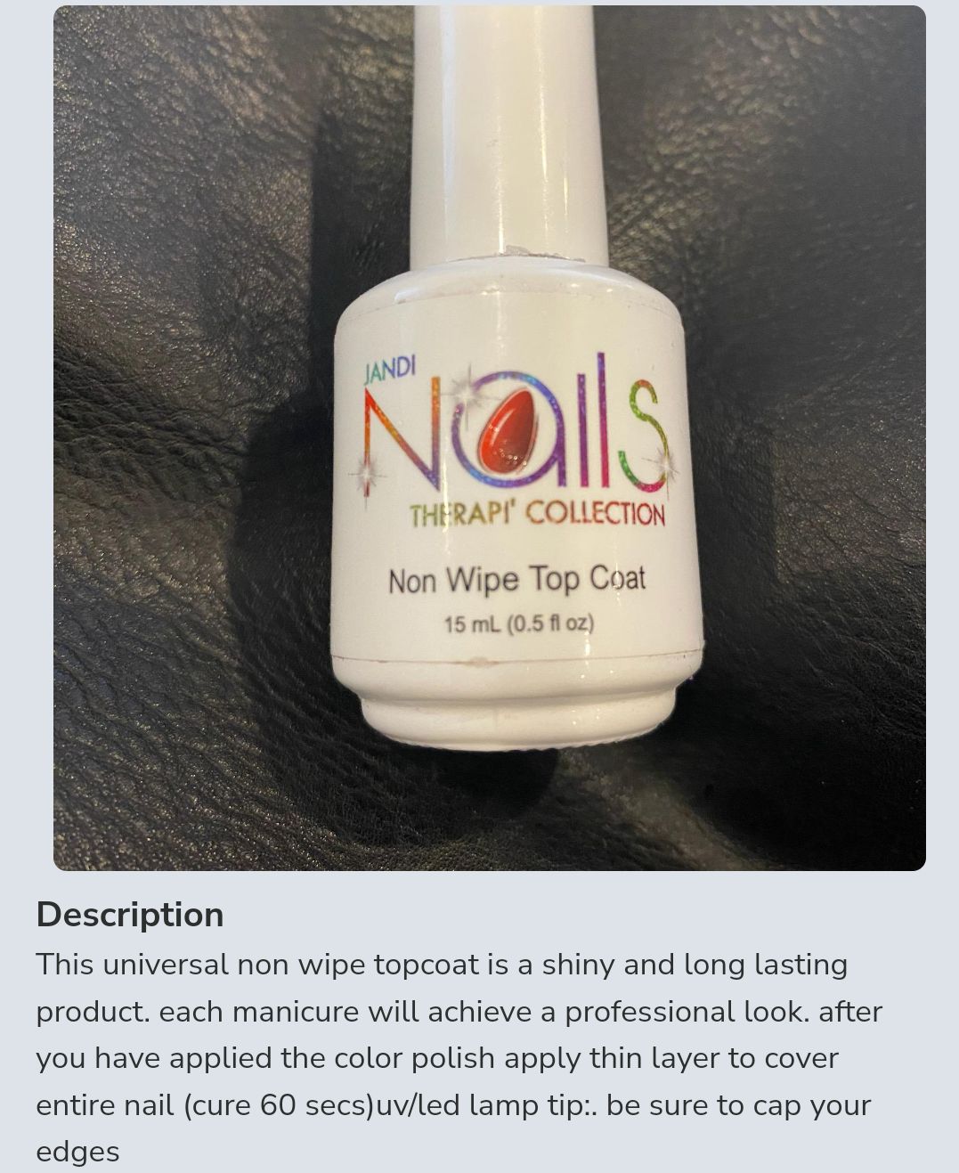 Non Wipe top coat