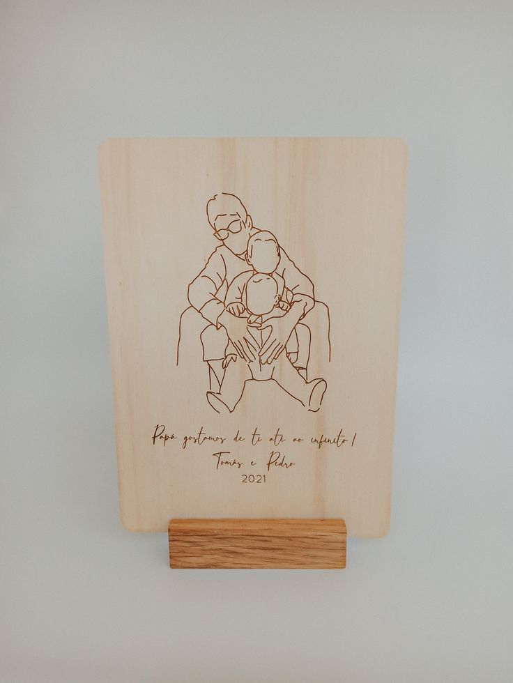 Retratos Familiares Minimalistas en MDF