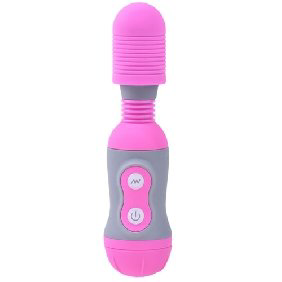 Pink Color 10-Speed Magic Wand Vibrator with Flexible Head