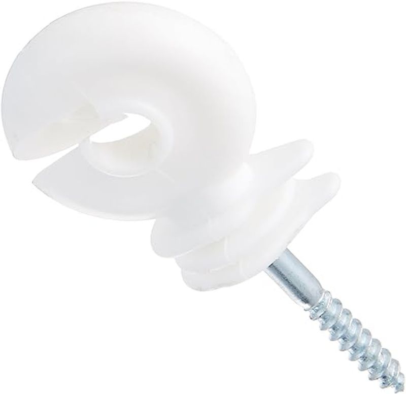 Horse Fence Wood Post Ring White pack of 10