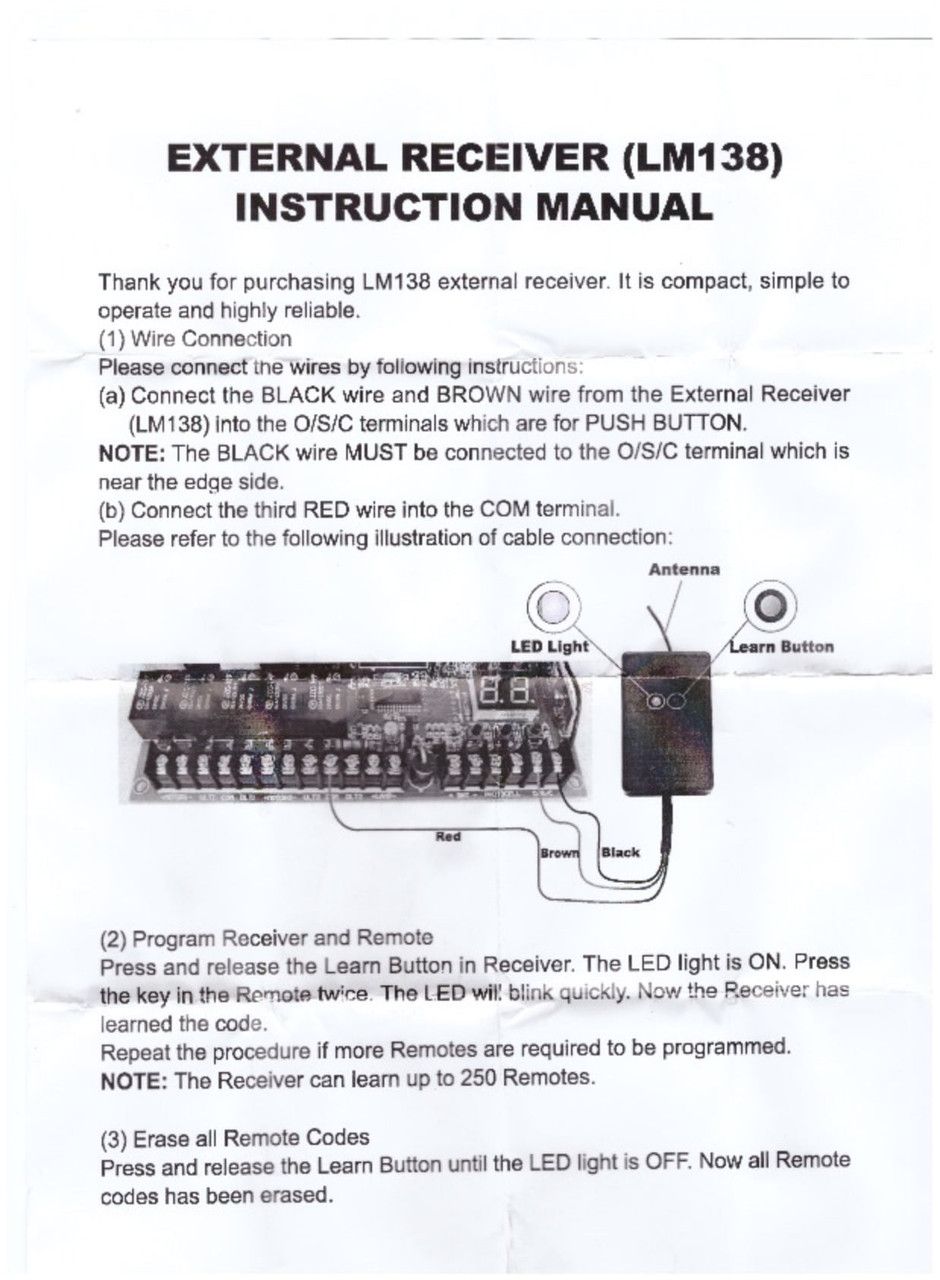 Lockmaster LM138 User Guide