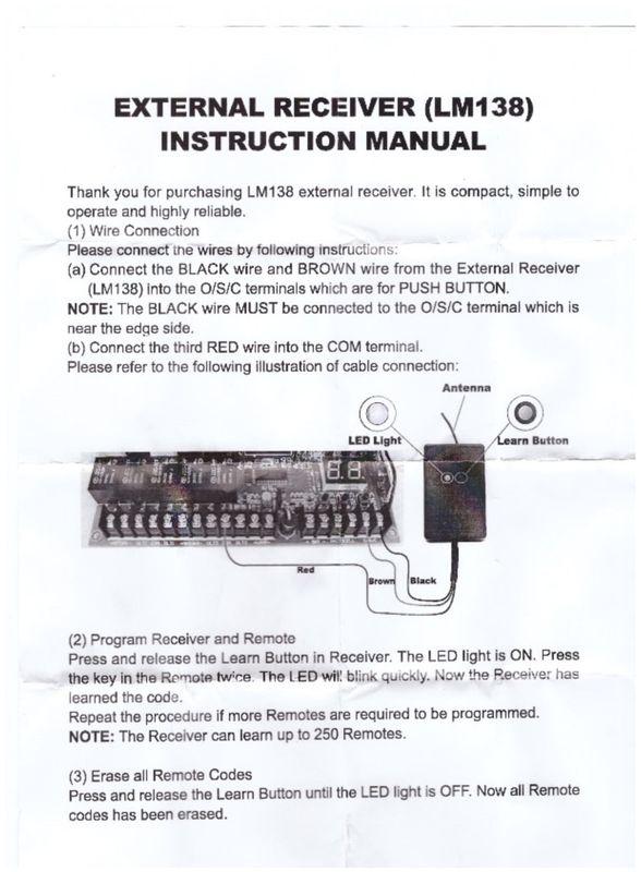 Lockmaster LM138 User Guide