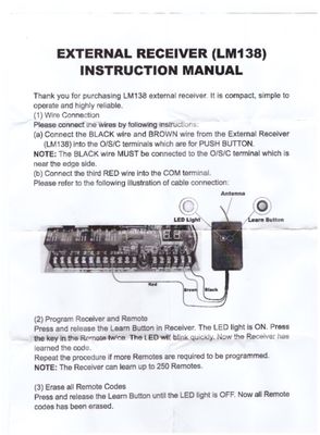 Lockmaster LM138 User Guide