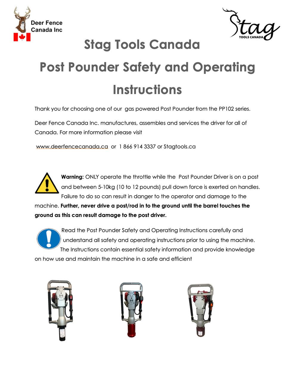 PP102 User Manual and Safety instructions