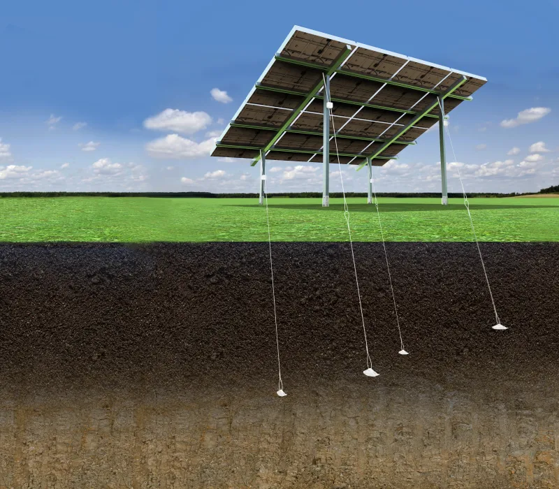 Gripple solar anchoring and bracing