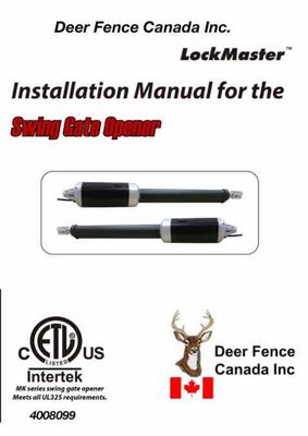 Lockmaster Gate opener user manual
