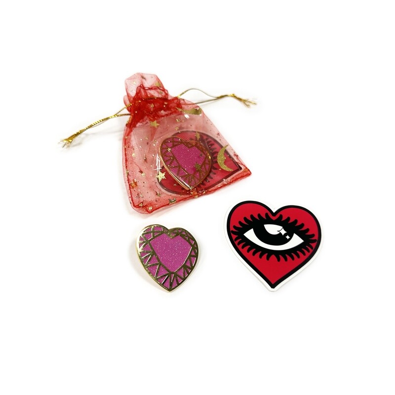 Heart Gem Pin