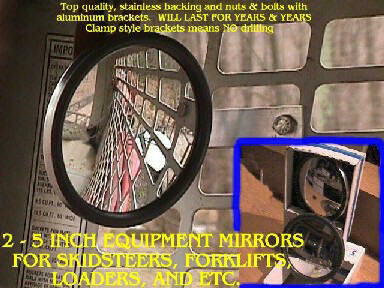 Mirrors — 2 Round 5-inch Convex Side View