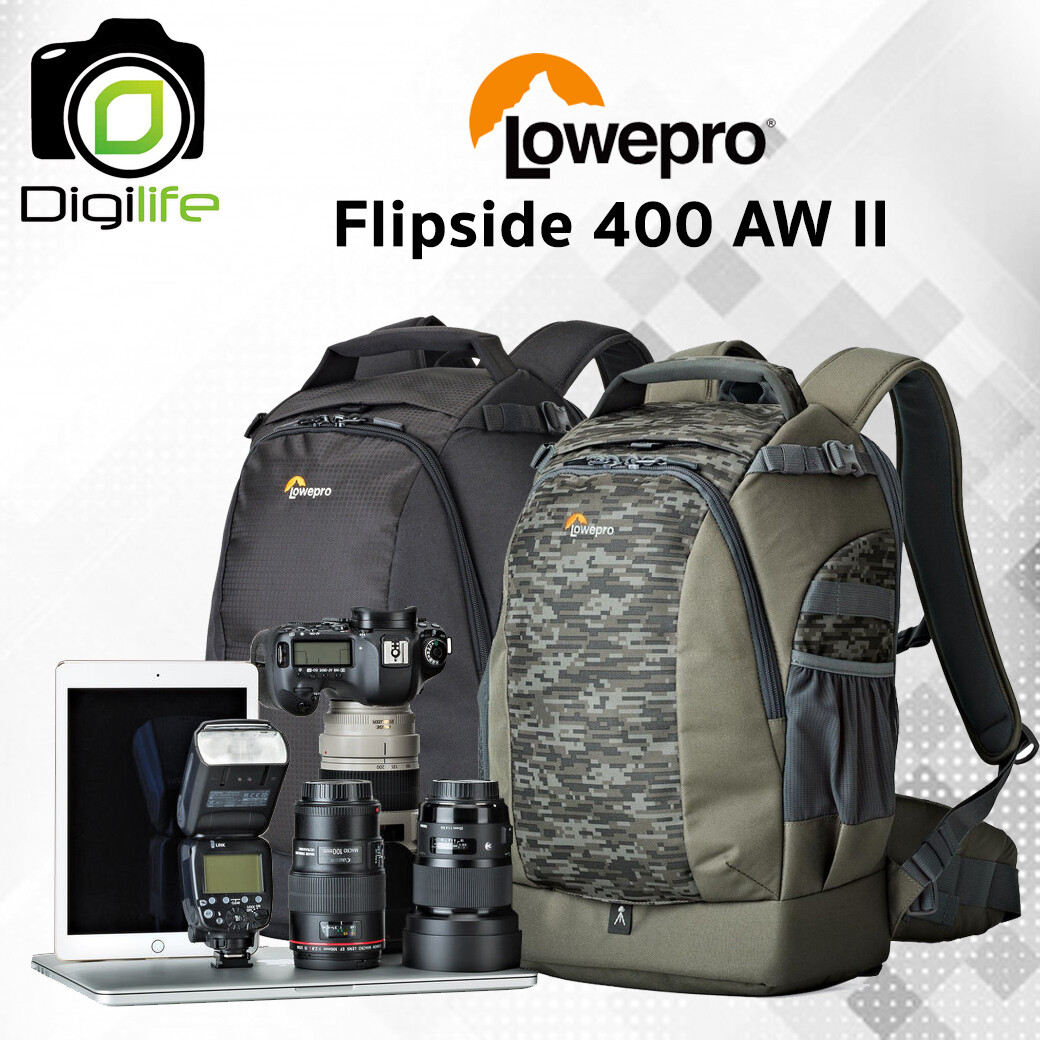 Lowepro Backpack Flipside 400 AW II - กระเป๋ากล้อง bag ใส่ Laptop , Taplet ได้ กันน้ำ