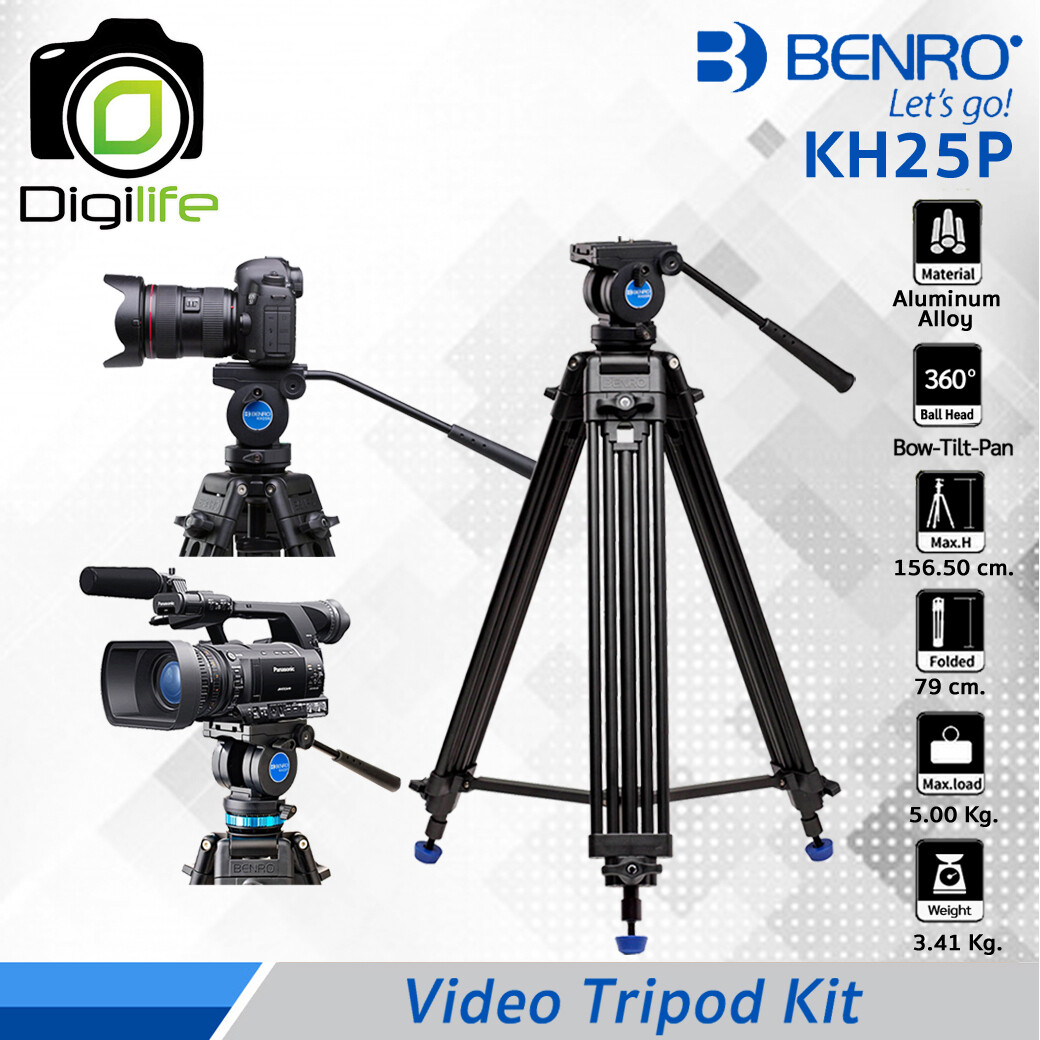 Benro Tripod KH25P ขาตั้ง ขาตั้งกล้อง , ขาตั้งกล้องวิดีโอ ( KH25PCN , KH25 )