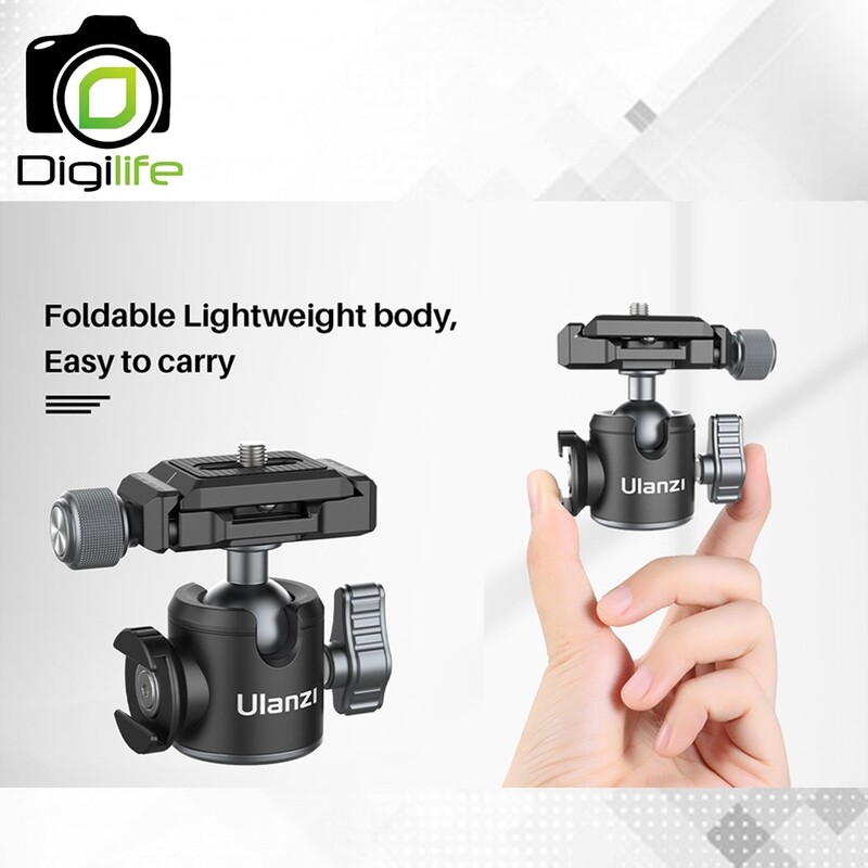 Ulanzi U-80L Mini Ball Head 360 With Cold Shoe หัวบอลอลูมิเนียม ใช้กับ ขาตั้งกล้อง , ขาตั้ง , ไม้เซลฟี่