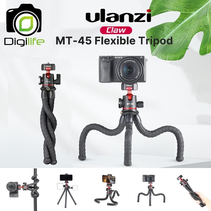 Ulanzi Tripod MT-45 Claw Flexible Tripod พร้อมหัวบอล , Gorillapod, Vlog , Live Streaming ถ่ายภาพ ถ่ายวิดีโอ ขาตั้งปลาหมึก