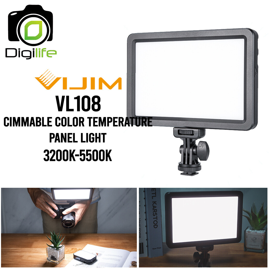 Vijim LED VL108 ปรับสีได้ Cimmable Color Temperature Panel Light - LED Video Light ไฟวิดีโอ Live สด ถ่ายภาพ