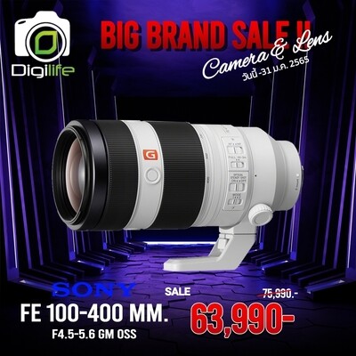 Sony Lens FE 100-400 mm. F4.5-5.6 GM OSS - รับประกันร้าน Digilife Thailand 1ปี