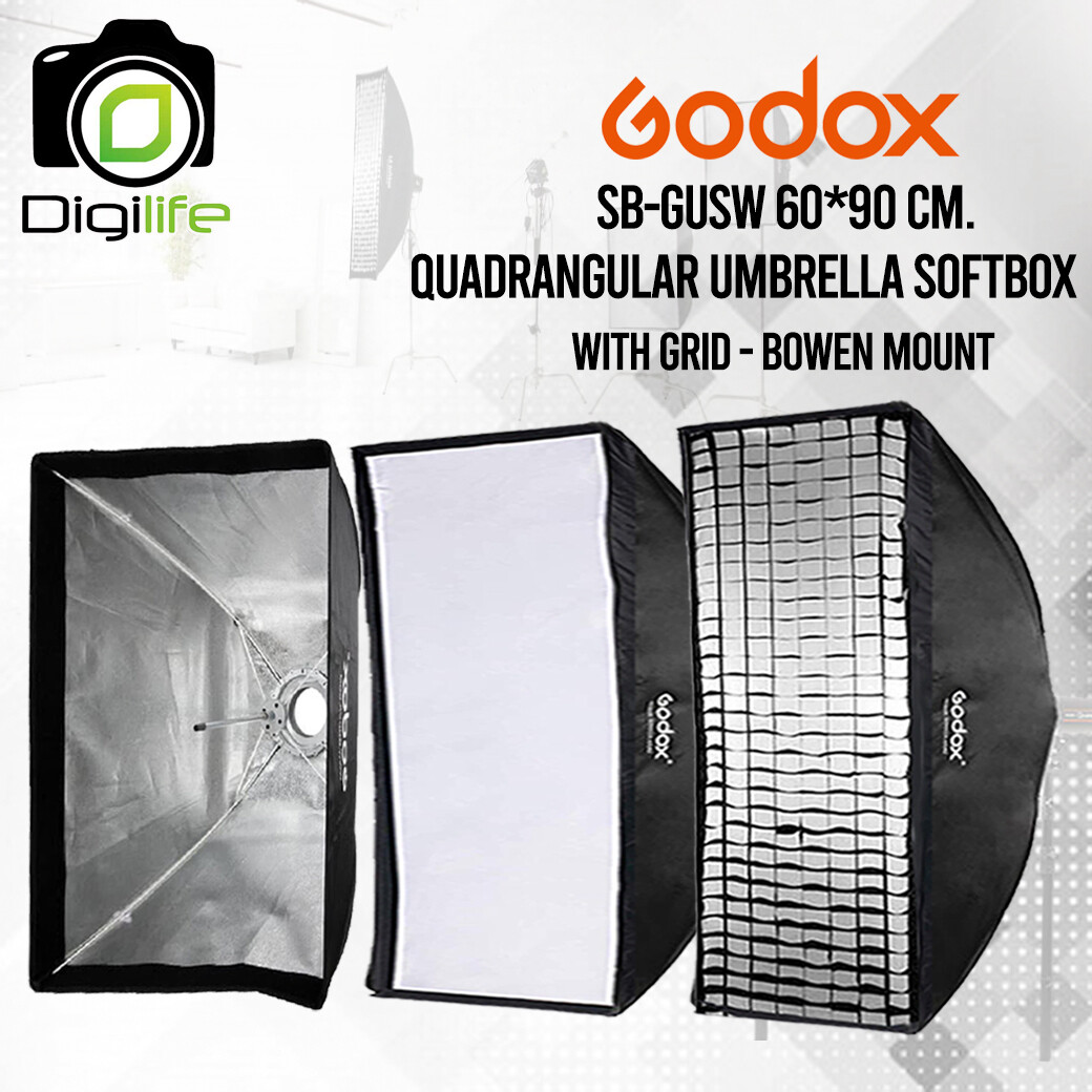 Godox Softbox SB-GUSW 60*90 cm. With Grid - Bowen Mount Quadrangular Umbrella Softbox วิดีโอรีวิว, Live , ถ่ายรูปติบัตร