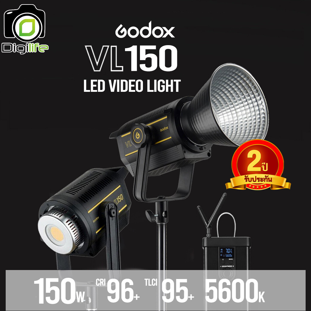 Godox LED VL150 - LED Video Light 5600K [ Bowen ] - ไฟวิดีโอ ควบคุมผ่าน App และรีโมทได้ - รับประกันศูนย์ GodoxThailand 2ปี