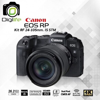 Canon Camera EOS RP [ Black ] Kit RF 24-105 mm. F4-7.1 IS STM - รับประกันร้าน Digilife Thailand 1ปี