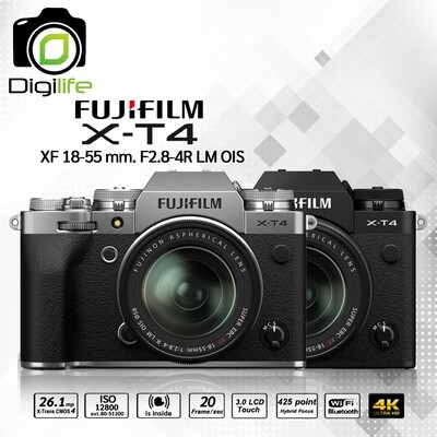 Fujifilm Camera X-T4  Kit 18-55 mm.F2.8-4R LM OIS - รับประกันร้าน Digilife Thailand 1ปี