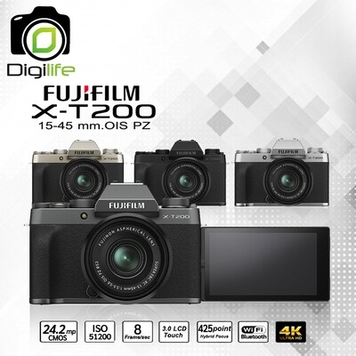 Fujifilm Camera X-T200 Kit 15-45 mm. OIS PZ - เมนูอังกฤษ - รับประกันร้าน Digilife Thailand 1ปี