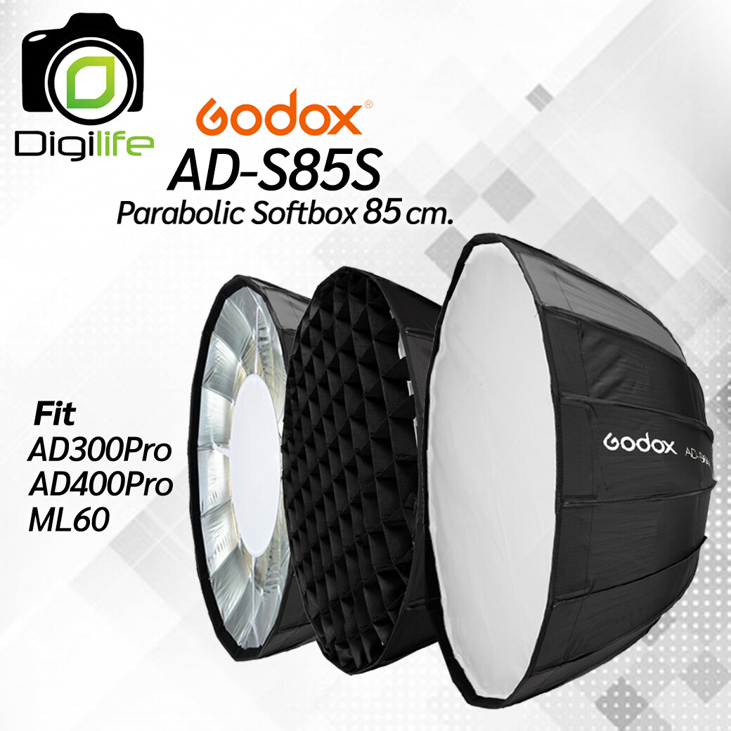 Godox AD-S85S Parabolic Softbox 85 cm. With Grid ( AD-S85 S Godox Mount For AD300 Pro  AD400 Pro  ML60 )