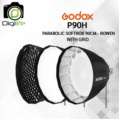 Godox Softbox P90H With Grid , ( P90G , P90L , P90 ) - Parabolic Softbox 90 cm. - Bowen Mount