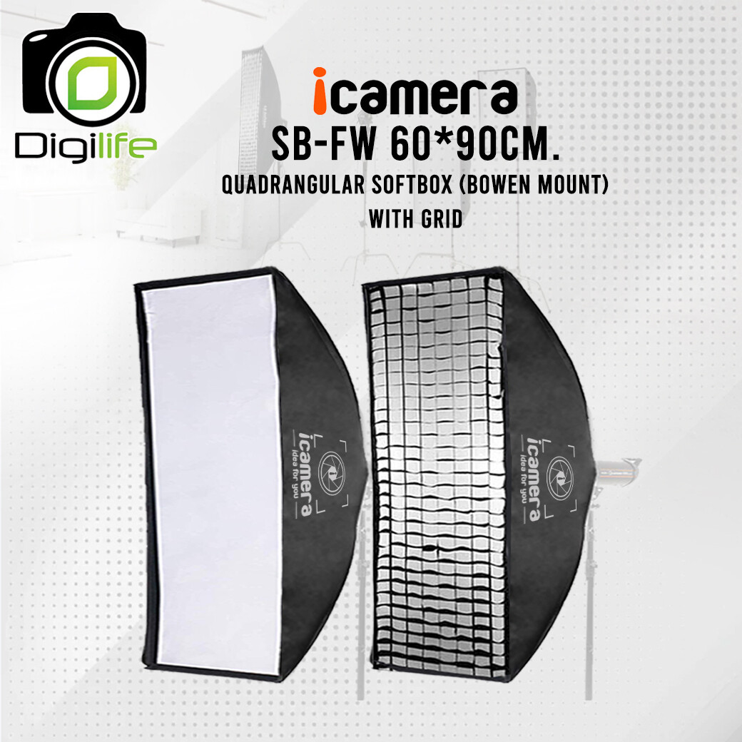 icamera ** Softbox SB-FW 60*90 cm. With Grid [ Bowen Mount ] วิดีโอรีวิว , Live , ถ่ายรูปติบัตร , สตูดิโอ
