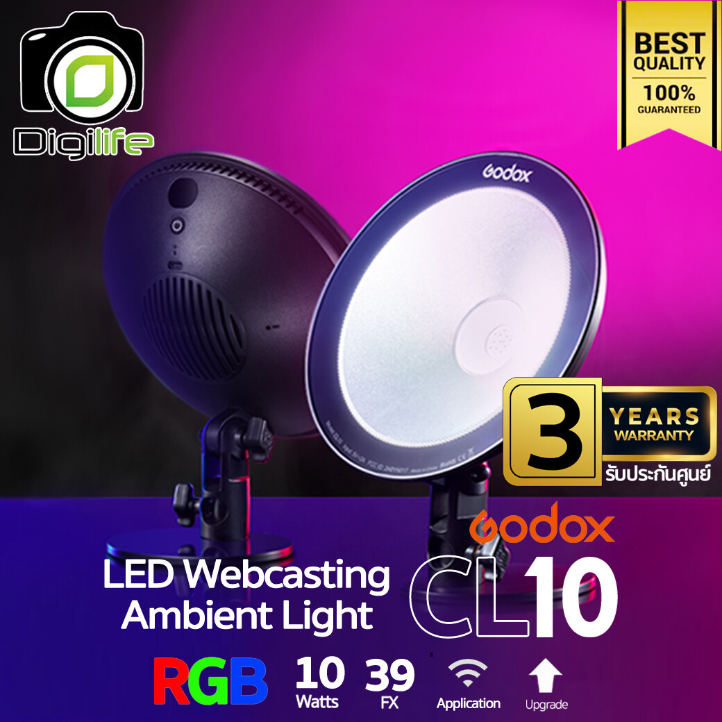 Godox LED CL10 RGB 10W 2500K-8500K เหมาะสำหรับ Live Stream, ถ่ายภาพ, วิดีโอ ฯลฯ - รับประกันศูนย์ Godox Thailand 3ปี