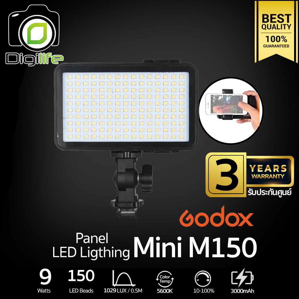 Godox LED M150 9W 5600K 3000mAh ( Mini Video Light ) - รับประกันศูนย์ GodoxThailand 3ปี