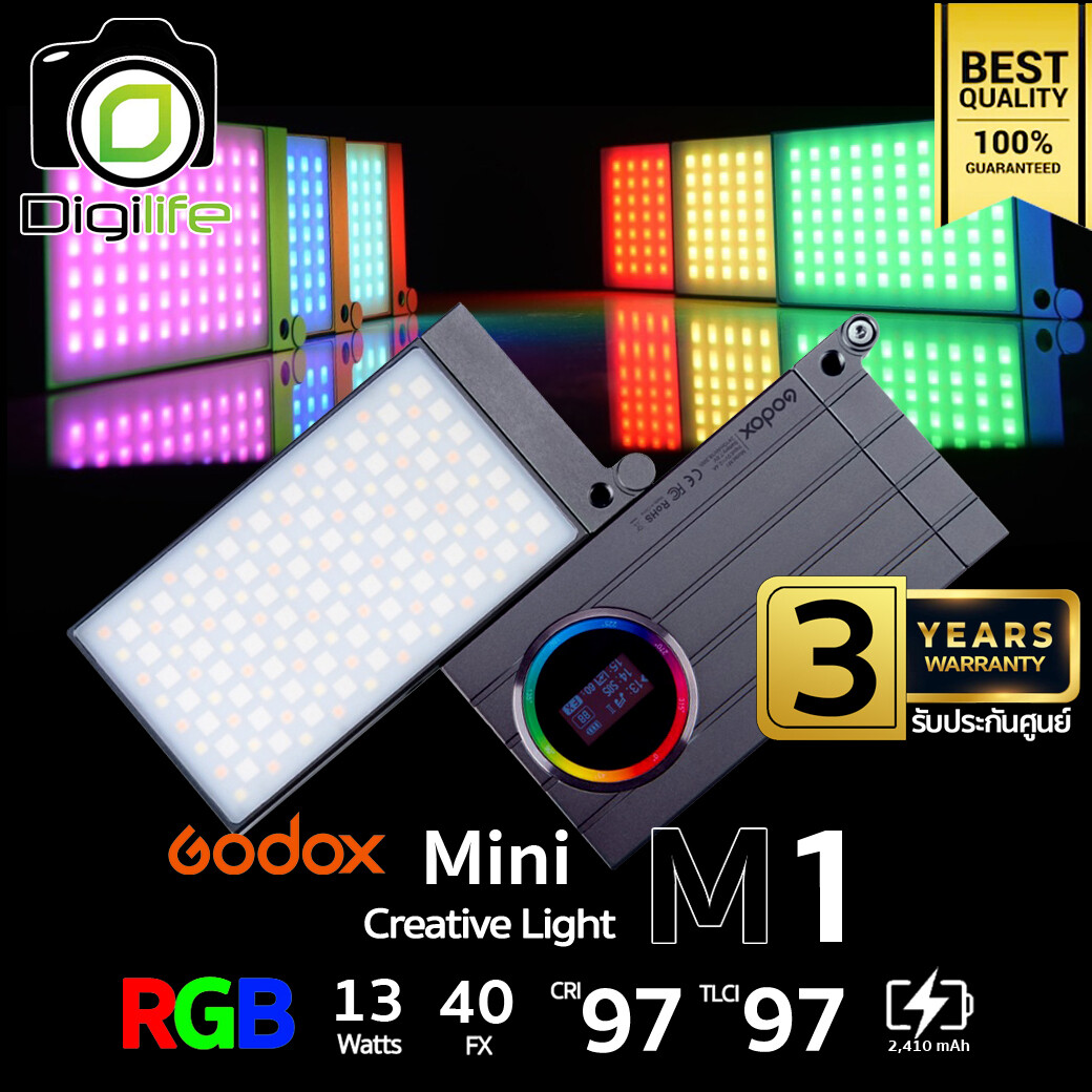 Godox LED M1 RGB 13W 2500-8500K 2410mAh  - รับประกันศูนย์ Godox Thailand 3ปี