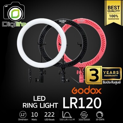 Godox LED Ring LR120 12 นิ้ว ** ไฟแต่งหน้า-ถ่ายรีวิว-Liveสด-ปรับสีได้ - รับประกันศูนย์ GodoxThailand 3ปี