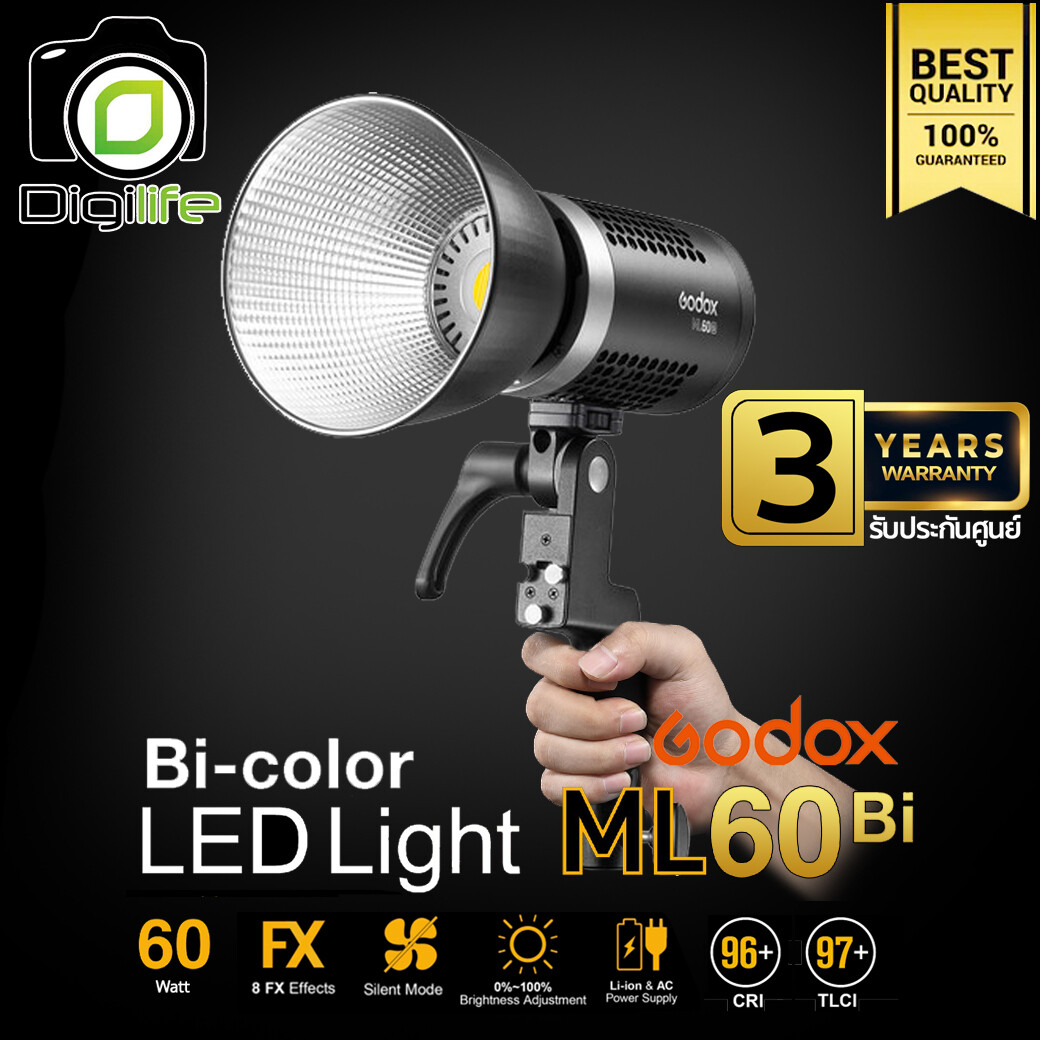 Godox LED ML60Bi 60W Bi-Color 2800K-6500K - รับประกันศูนย์ Godox Thailand 3ปี ( ML60 Bi )